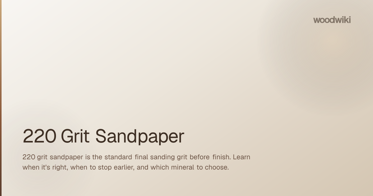 220 Grit Sandpaper