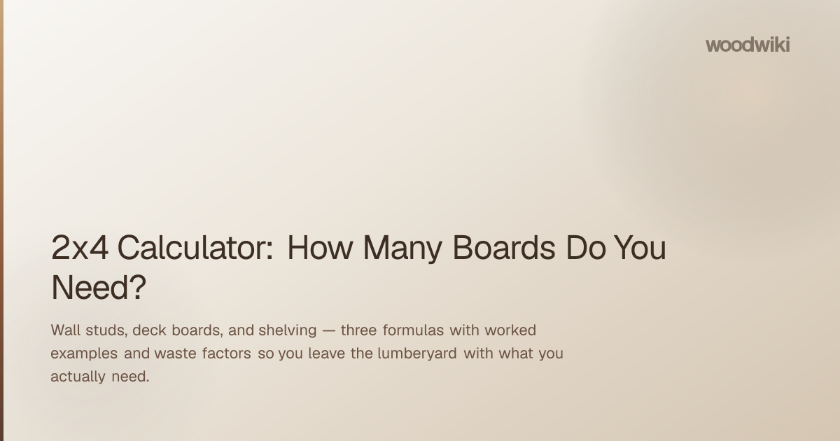 2x4 Calculator: How Many Boards Do You Need?