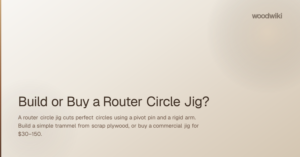 Build or Buy a Router Circle Jig?