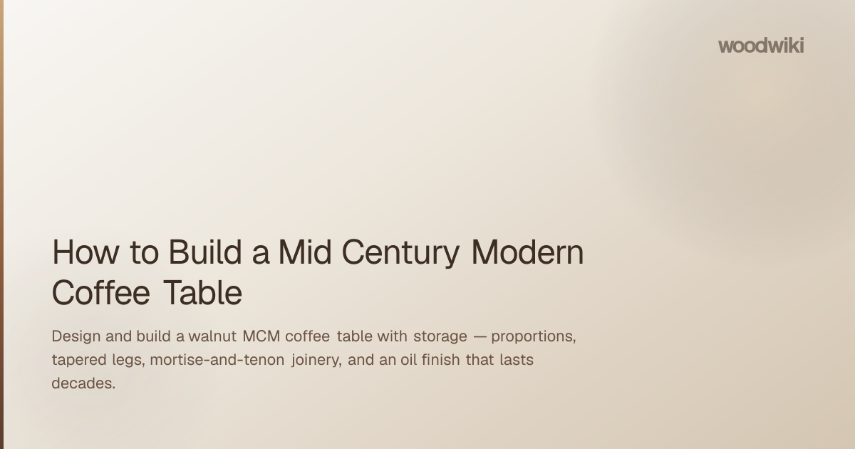 How to Build a Mid Century Modern Coffee Table
