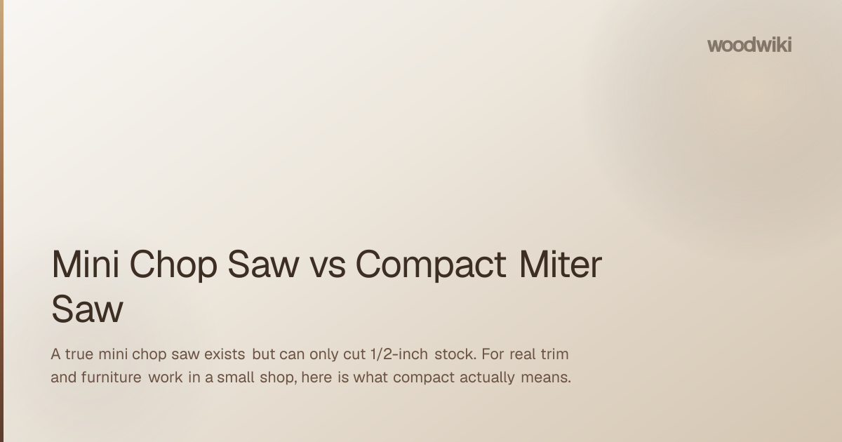 Mini Chop Saw vs Compact Miter Saw