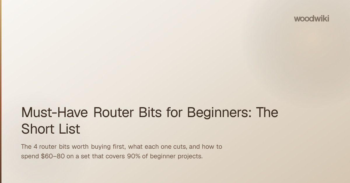 Must-Have Router Bits for Beginners: The Short List