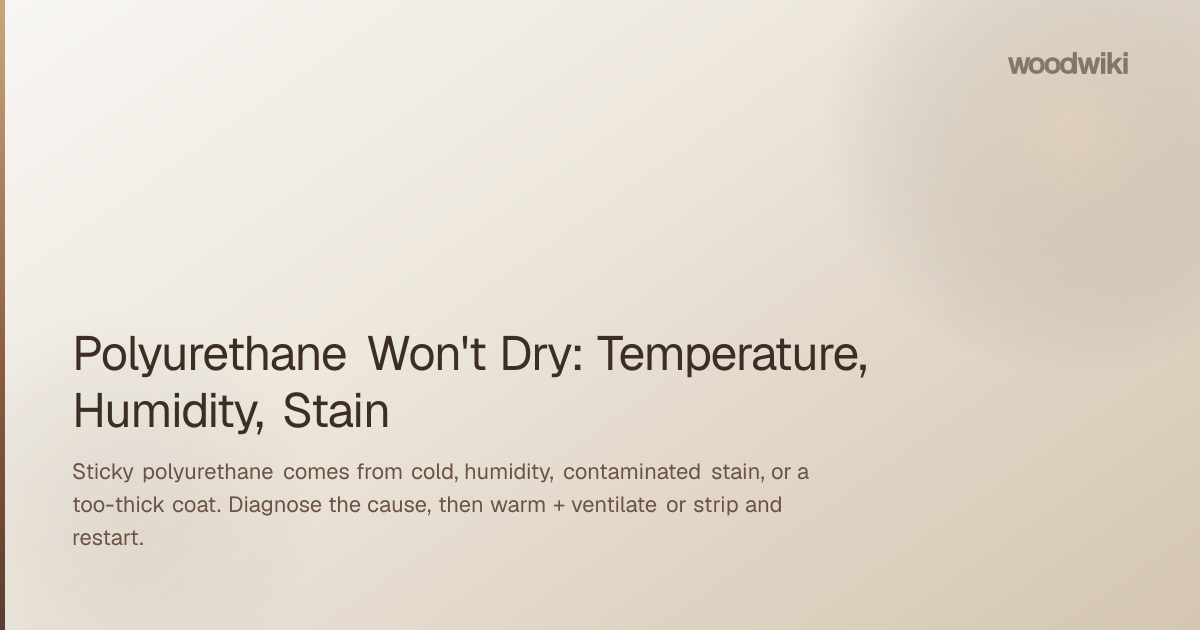 Polyurethane Won't Dry: Temperature, Humidity, Stain