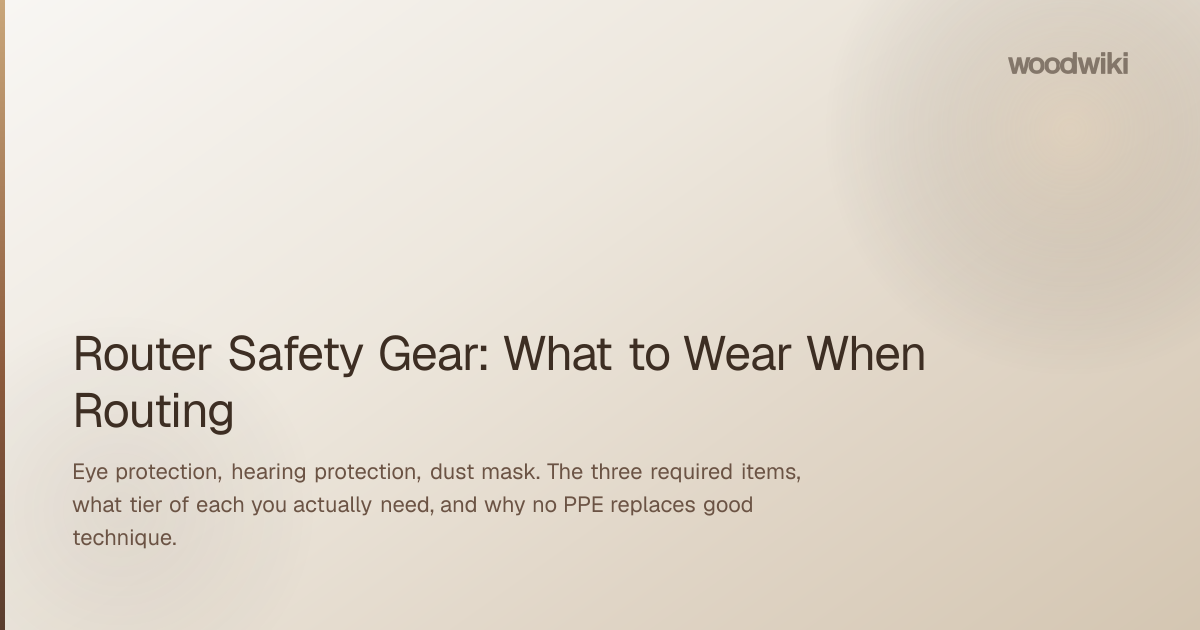Router Safety Gear: What to Wear When Routing
