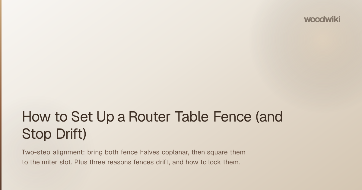 How to Set Up a Router Table Fence (and Stop Drift)