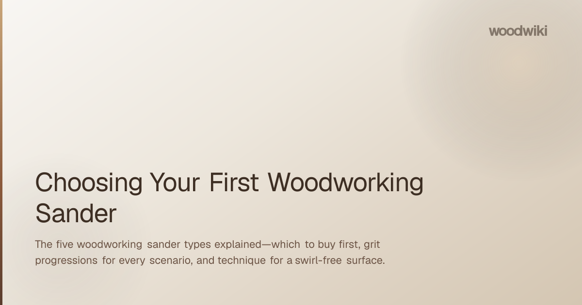 Choosing Your First Woodworking Sander