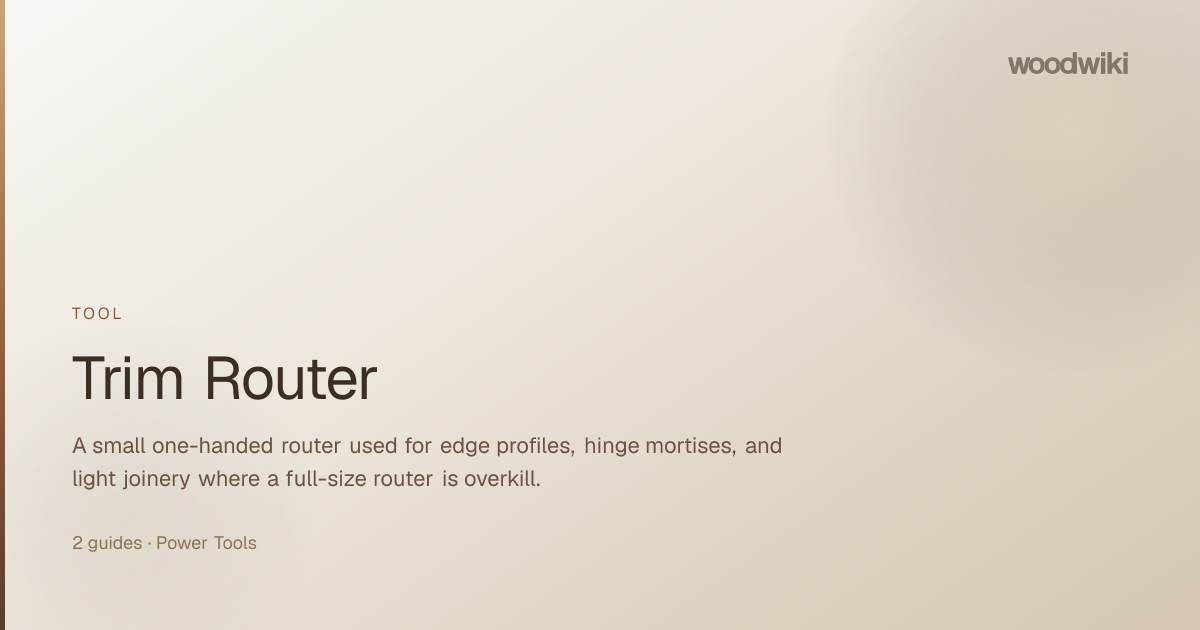 Trim Router | Woodwiki